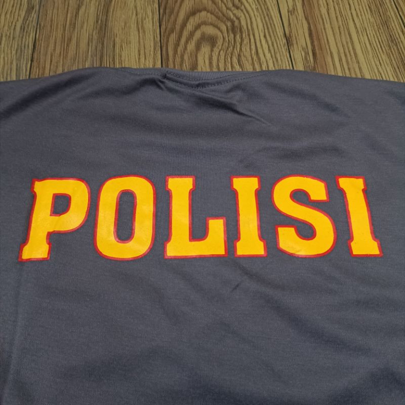 Kaos Coklat Polisi / Kaos Pendek Polisi / Kaos Pendidikan Polisi