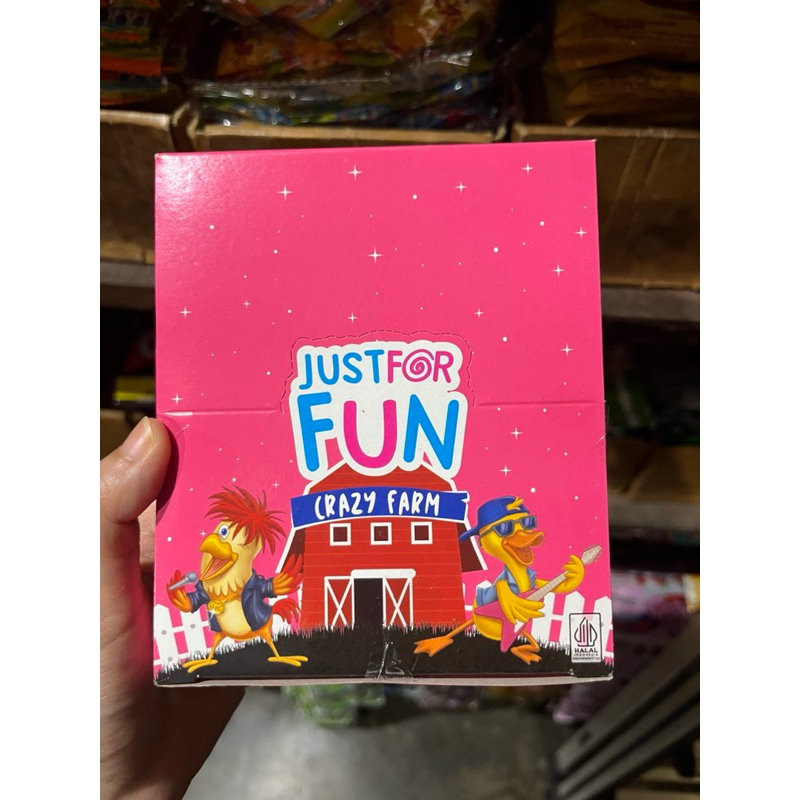 

Yupi JUST FOR FUN CRAZY FARM 1 Pak Box 24 Pcs Permen Jelly Ayam Bebek