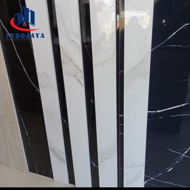 list plint 10x60 10x80 kramik keramik granit latai dinding putih motif carara