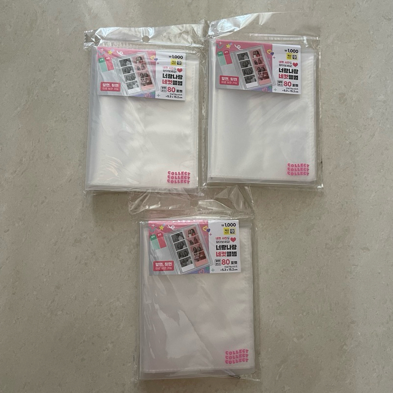 (ready stock) daiso photostrip binder 4cut collect book kolbuk transparan korea