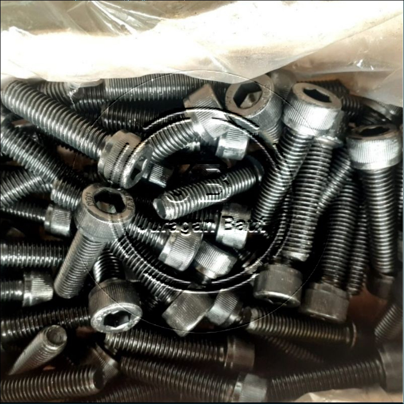 BAUT L M10X40 BAJA PANJANG 4 CM 4CM BAUD L BAJA M10 X 40 KUNCI L8 L 8 KUNCI PAS 17 FULL DRAT WARNA H