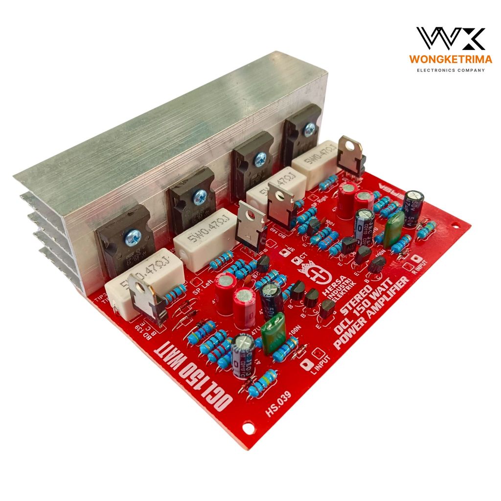 KIT POWER AMPLIFIER OCL 150 WATT STEREO PLUS FINAL DAN HEATSINK