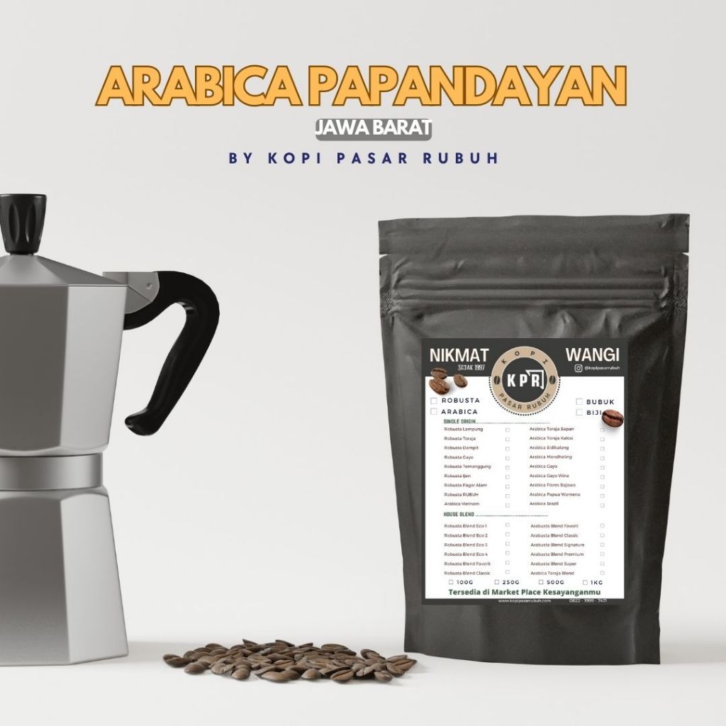 

Kopi Pasar Rubuh - KPR - Arabica Papandayan