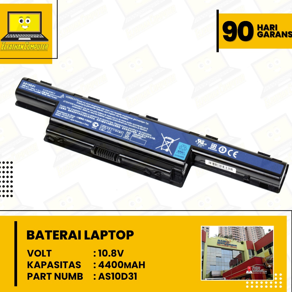 Langsung Beliii Baterai Batre Laptop Acer 4349 4738 4739z 4741 E1421 E1431 4738Z 475