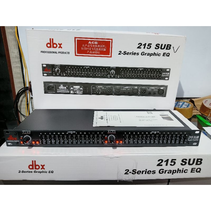 Equalizer dbx 215 sub output subwoofer+ frekuensi 2 channel 15 band