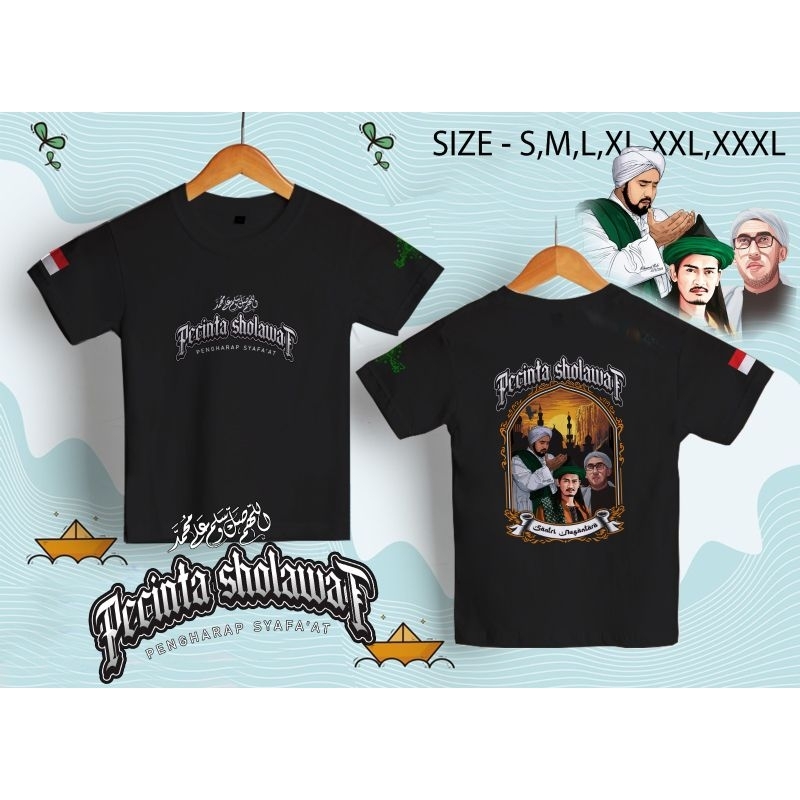 T-shirt/ Kaos Distro Anak Pecinta Sholawat Mafia Sholawat Syekher Mania Viral Kaos Anak-anak