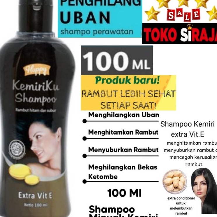 Sekarang Diskon  SHAMPOO HAPPY KEMIRIKU 1ML  HAPPY KEMIRIKU SHAMPO HITAM PENYUBUR RAMBUT EXTRA VITAM