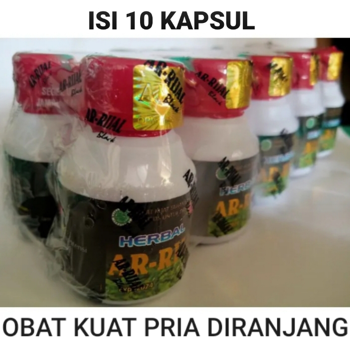 arrijal black original ori 100% | isi 10 obat herbal arrijal black ar-rijal kapsul ar - rijal hitam 
