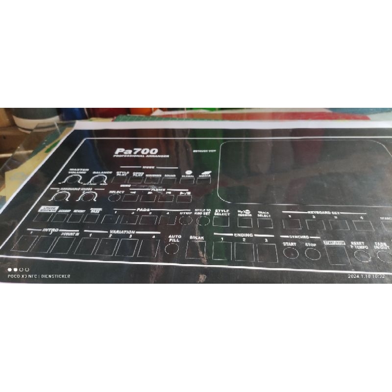 

STICKER PANEL PA700/ PA600