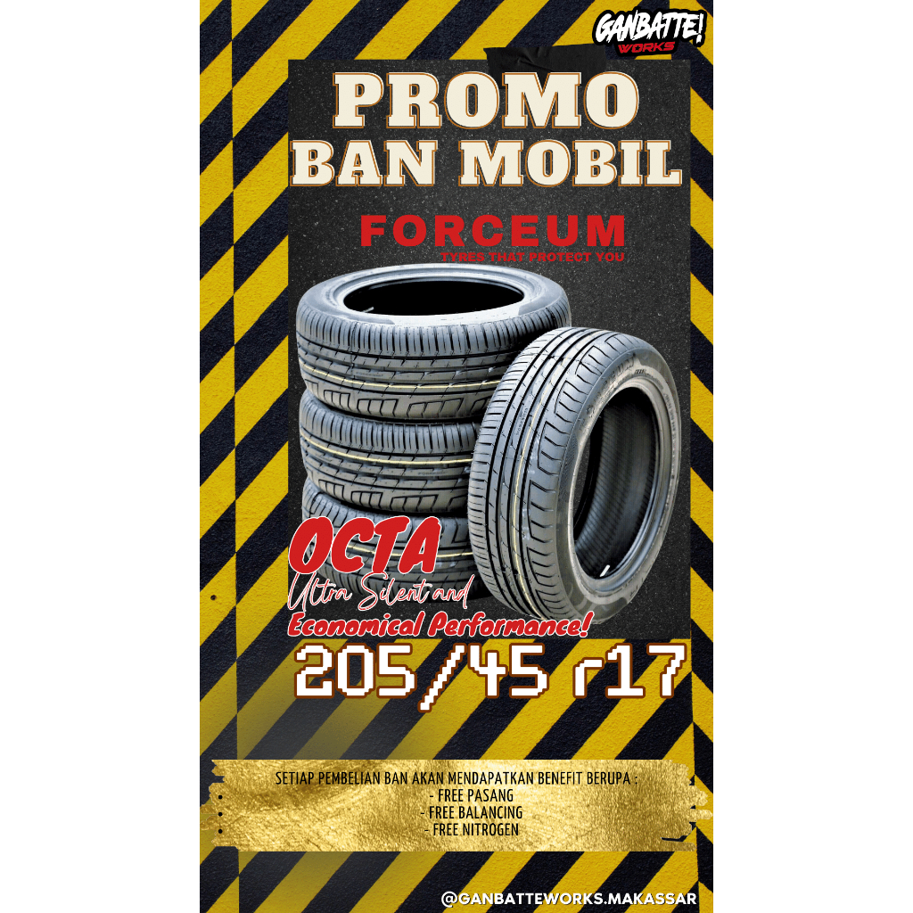 ban murah berkualitas FORCEUM OCTA 205 45 R17