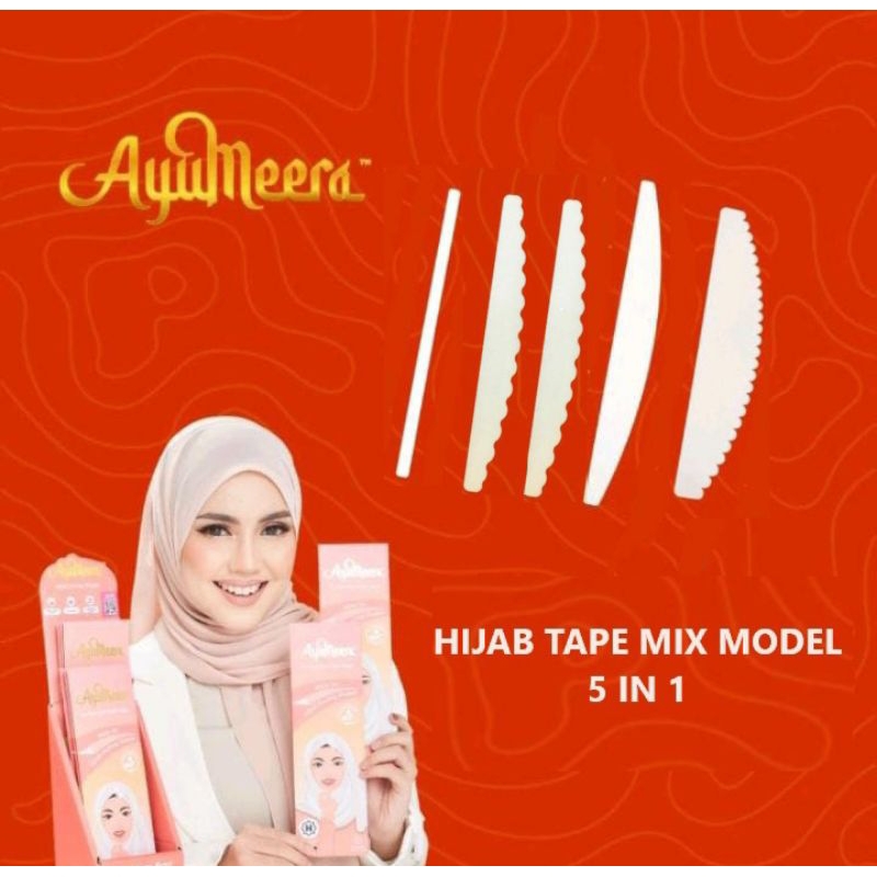 [Shopingbpn] HIJAB TAPE MIX MODEL 5 IN 1 (TOTAL 5 STRIP CAMPUR MODEL) - HIJAB TAPE - HIJAB TAPE AYUM