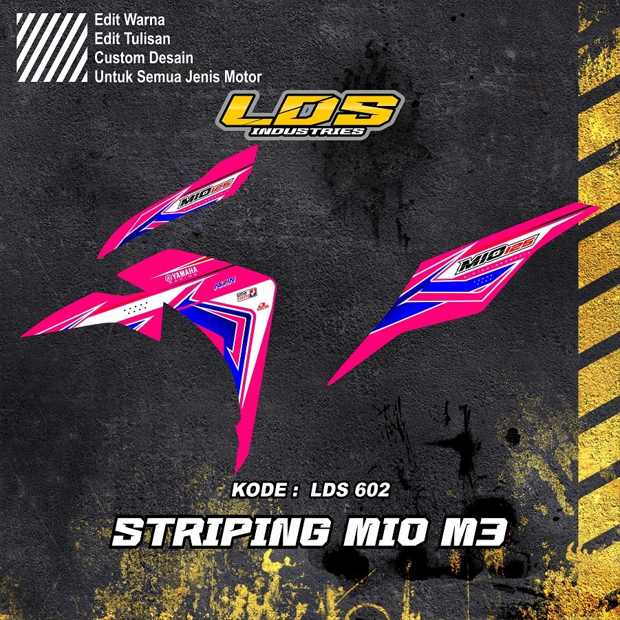 Stiker Striping Mio M3 / Striping Mio Z Sudah cutting - Sticker Motor Yamaha Mio Ori Design
