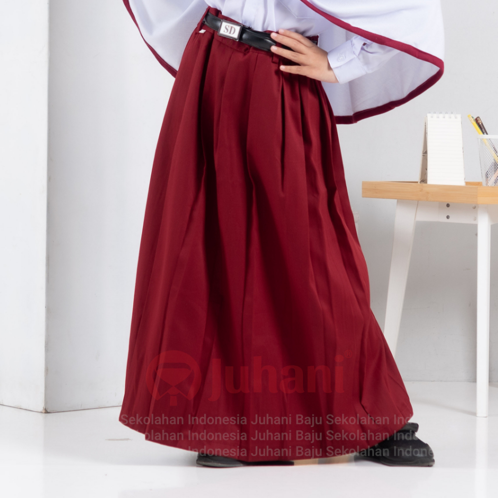 Rok Sekolah Sd Panjang Rok Pliskit Merah Rok Rempel Lipit Sd Seragam Sd Rok Sd Panjang Rok Sekolah