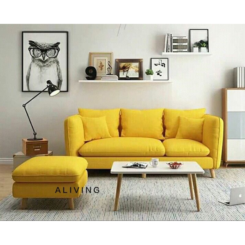 sofa retro set meja Skandinavia / sofa minimalis retro