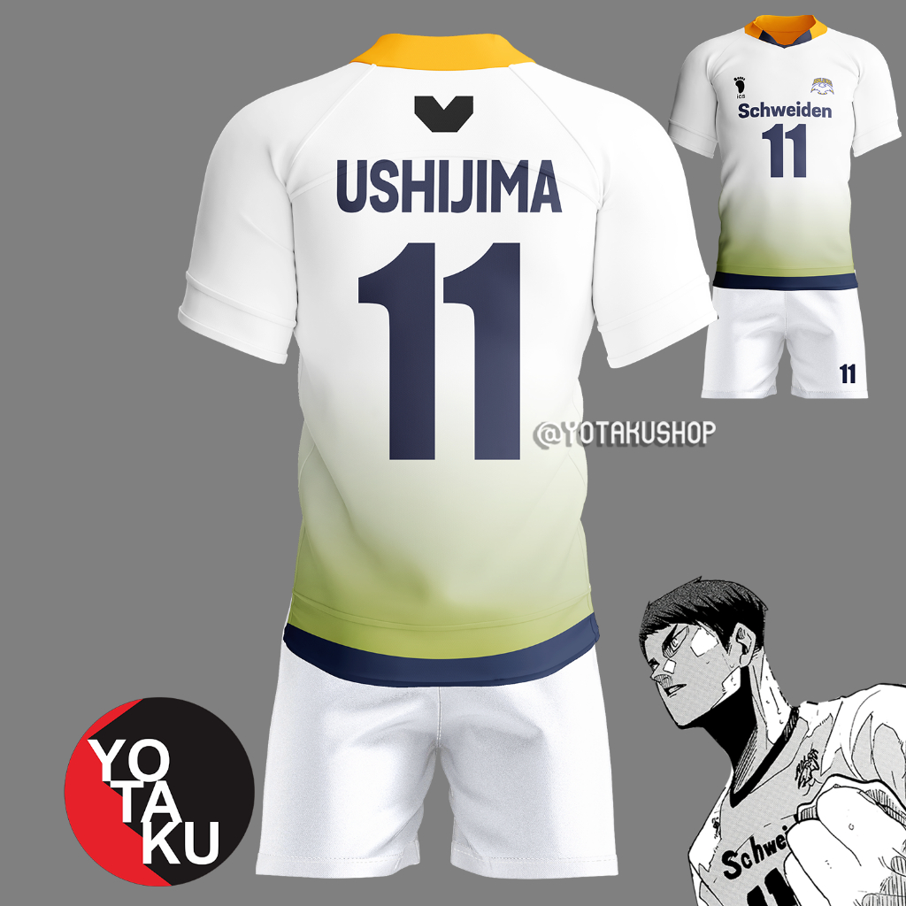 Jersey Anime Cosplay Haikyuu Haikyu Wakatoshi Ushijima SCHWEIDEN ADLERS YOTAKUSHOP