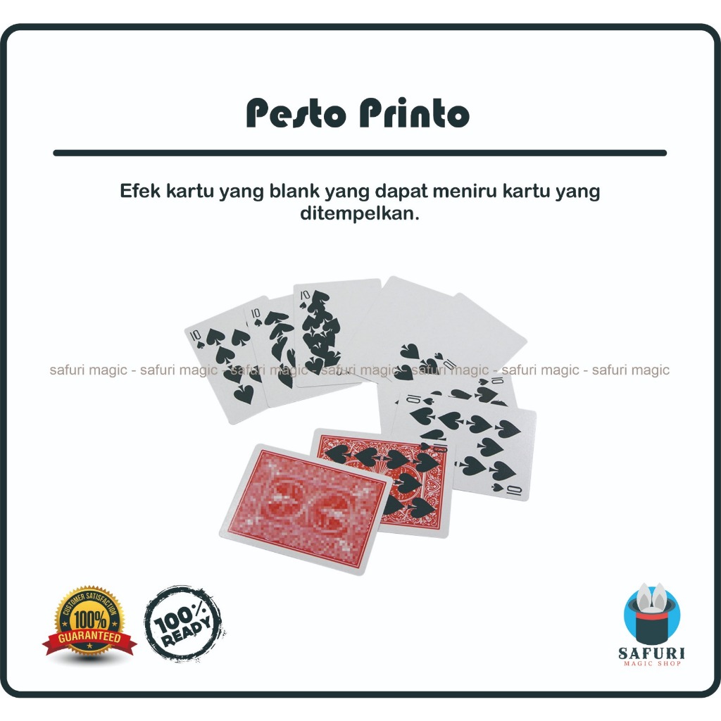 Alat Sulap Presto Printo - Sulap Kartu - Trik Kartu - Card Magic