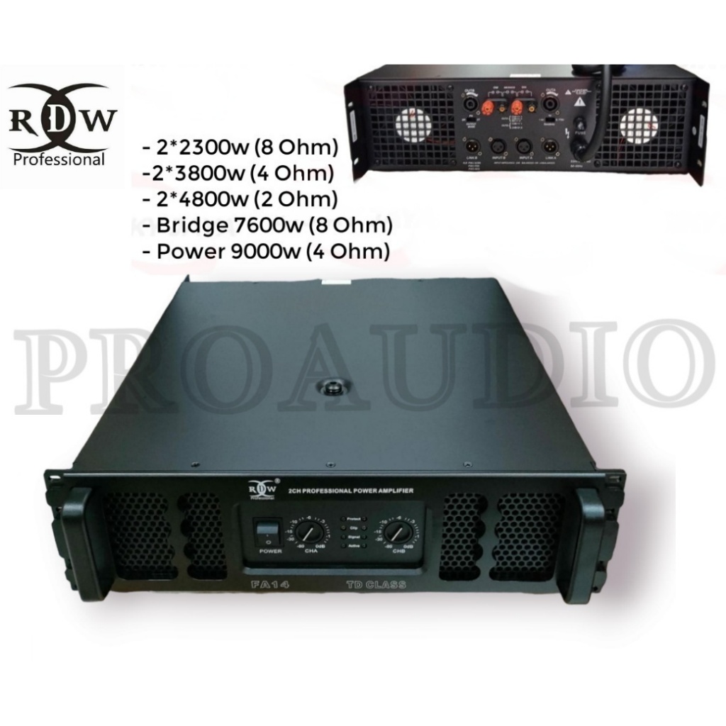 Power Amplifier RDW FA 14 / FA14 Original Class TD Garansi Resmi rdw