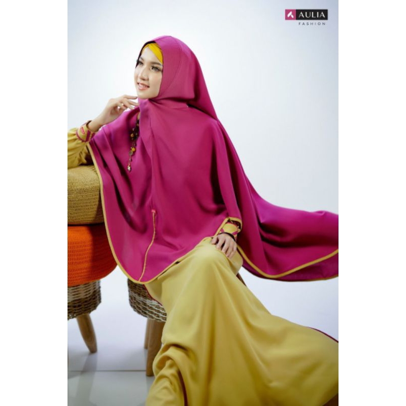 Set Gamis AULIA Fashion ALMIRA Lemon Azalea Purple