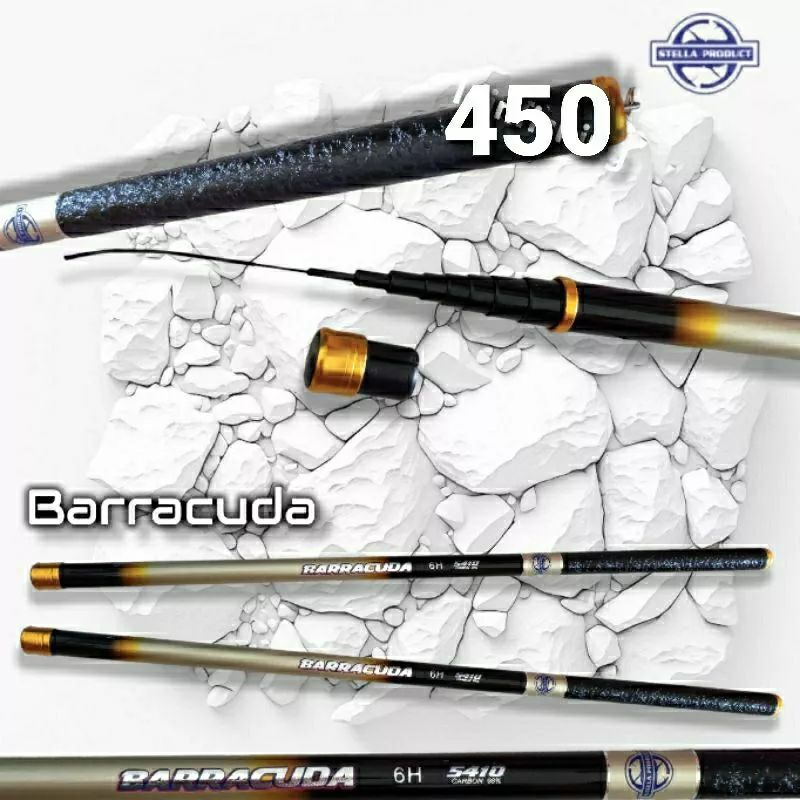 ALAT PANCING TEGEK STELLA BARRACUDA CARBON GRATIS RUAS NO.1 DAN NO.2 DARI ATAS