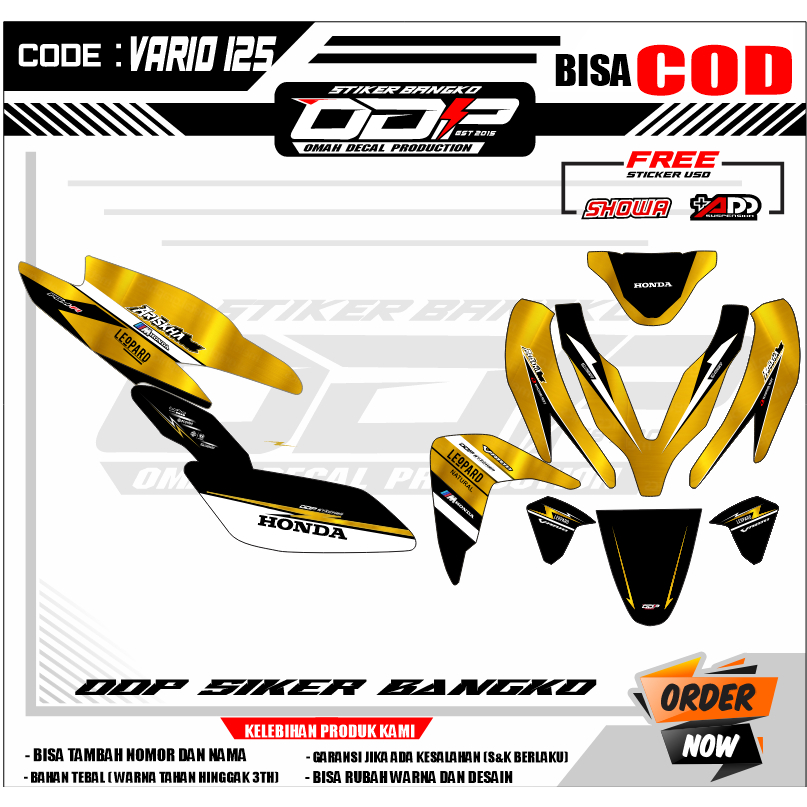 ⭐⭐⭐⭐⭐ decal full body honda vario 123 ekal stiker striping honda BIT street 2021 ESP DELUX TERBARU K