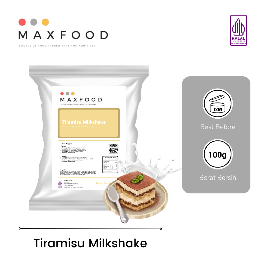 

Tiramisu Milkshake Powder / Bubuk Minuman RasaTiramisu 100 GR