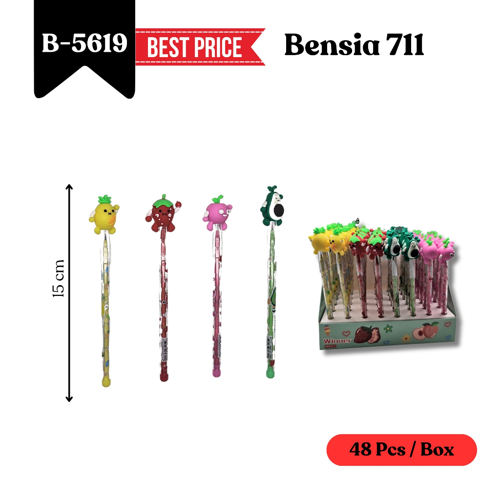 

1 Box isi 48 Pcs Pensil Bensia Fancy Karakter / Pensil sambung susun