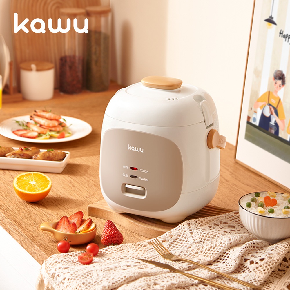 kawu CFXB18-301A Mini Rice Cooker  Mini 1.8L Mejikom Kecil Mengukus Dan Memasak Rice Cooker Low Carb