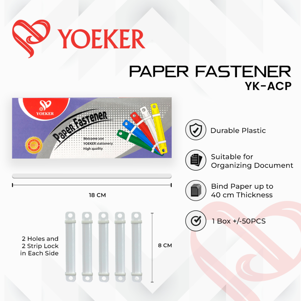 

(1 BOX) Paper Fastener Acco Yoeker