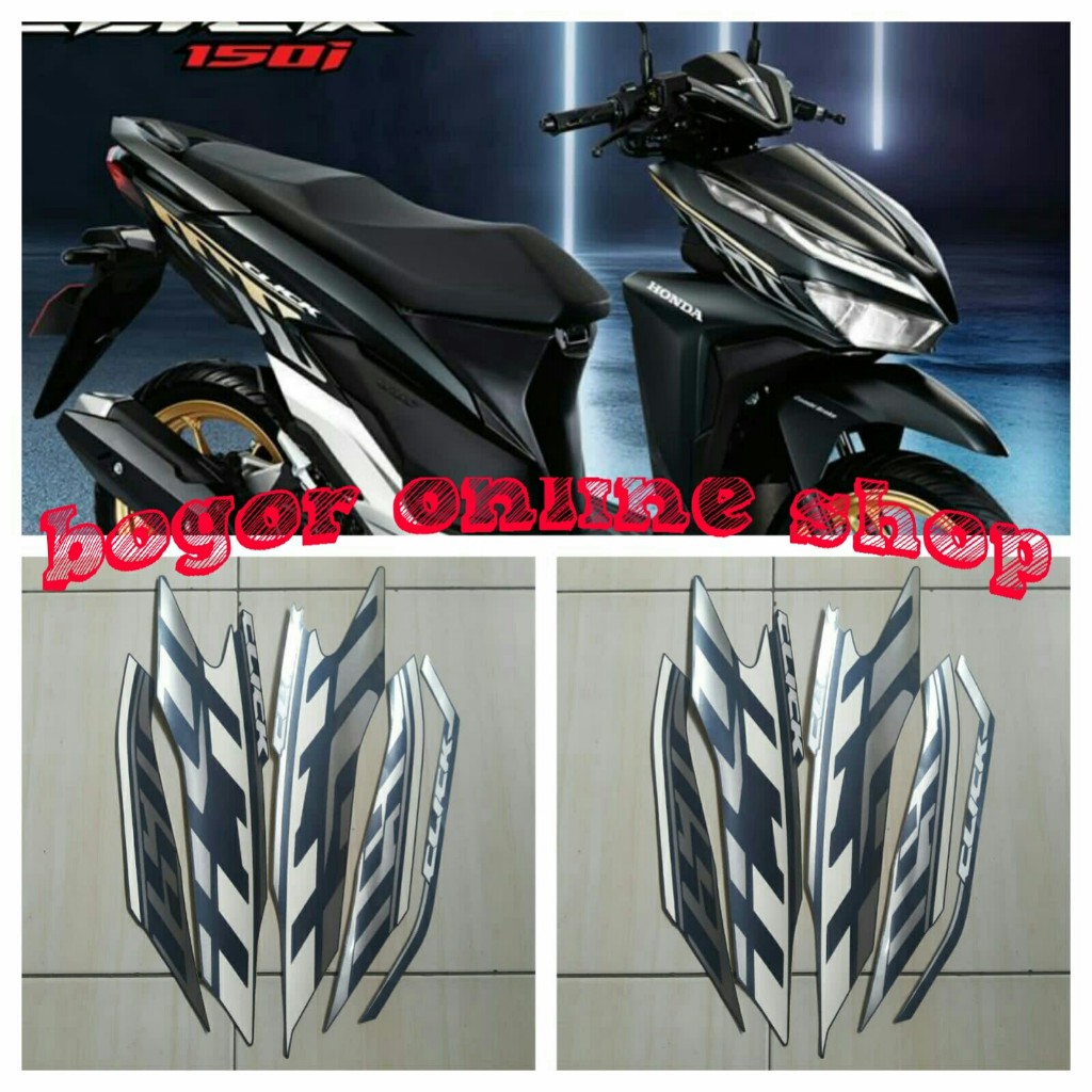 sticker striping body motor vario click 150 2020 biru doff