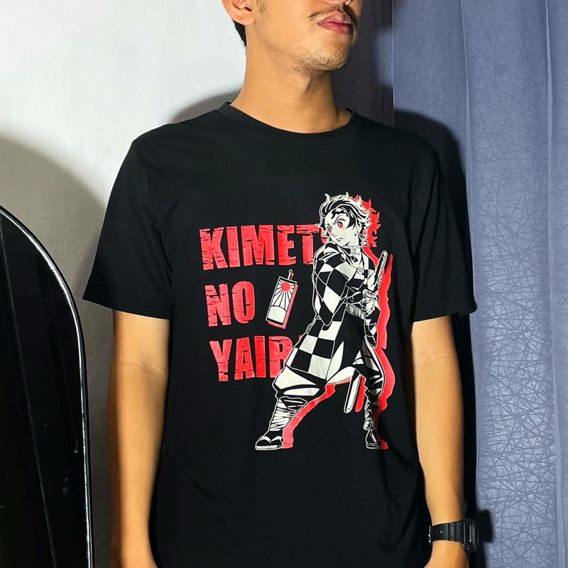 Kaos Anime Demon Slayer Black Original