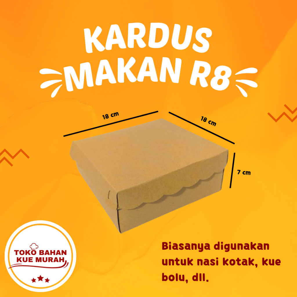 

Kardus R8 | Dus 18 x 18 x 7 cm | Dus Makan