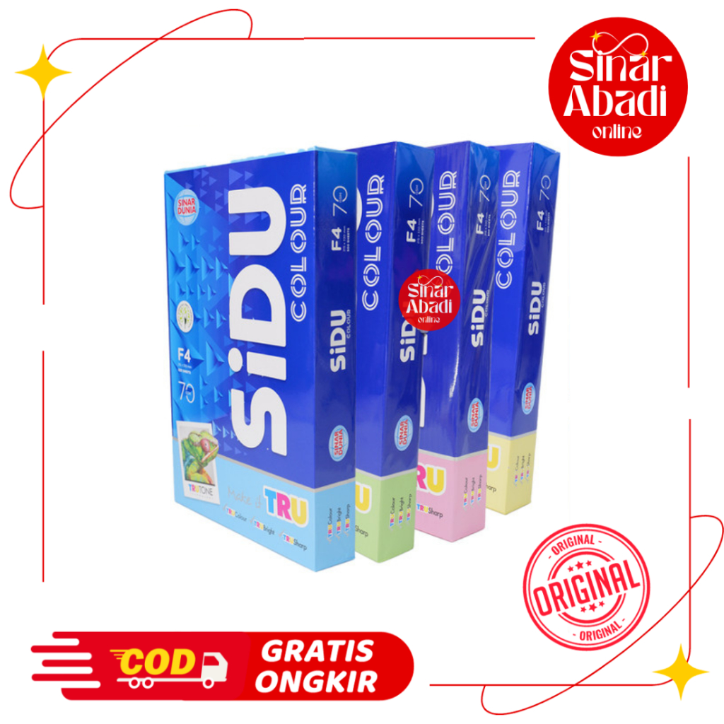 

KERTAS HVS WARNA F4 70 GSM SINAR DUNIA