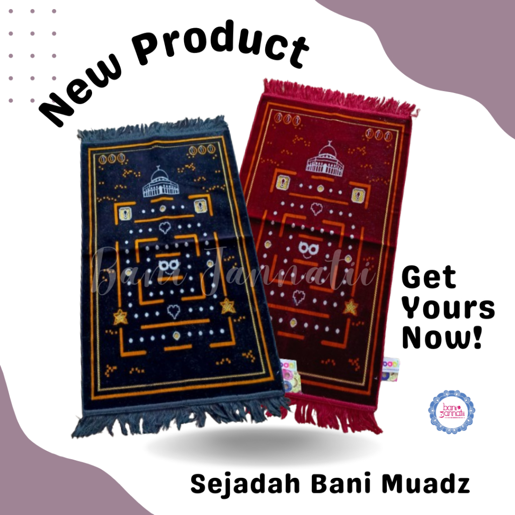 Sejadah anak bani Muadz | Sejadah premium | Sajadah Pasang Custom Nama | Sejadah anak premium | Seja