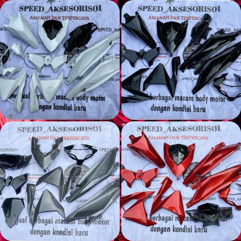 Cover full set body halus Honda Vario 125/150 LED 2015 2016 2017 warna hitam putih merah grey
