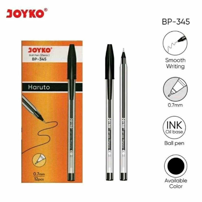 

Pulpen Joyko BP-345 Haruto 0,7mm (isi 12 pcs)