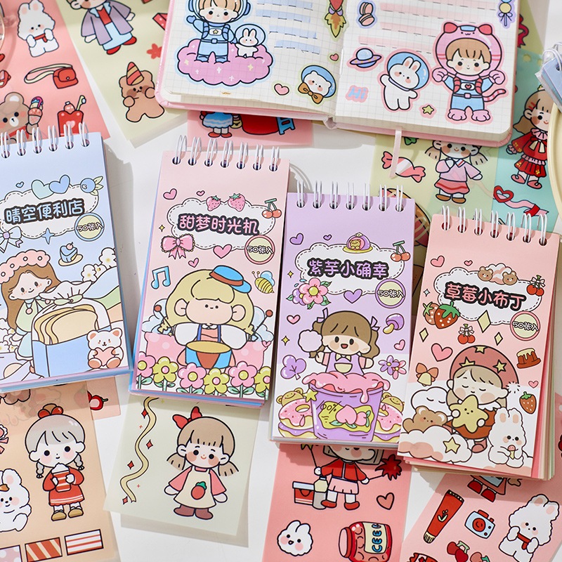 

Sticker Book Girl Toast 67x127mm 50 Lembar