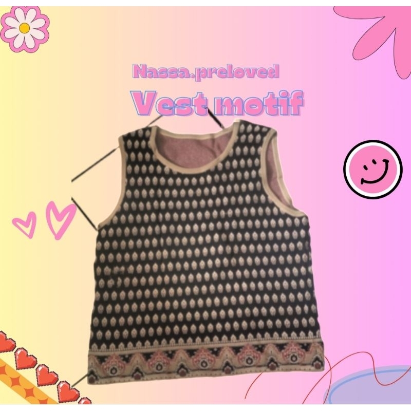 preloved vest motif rajut