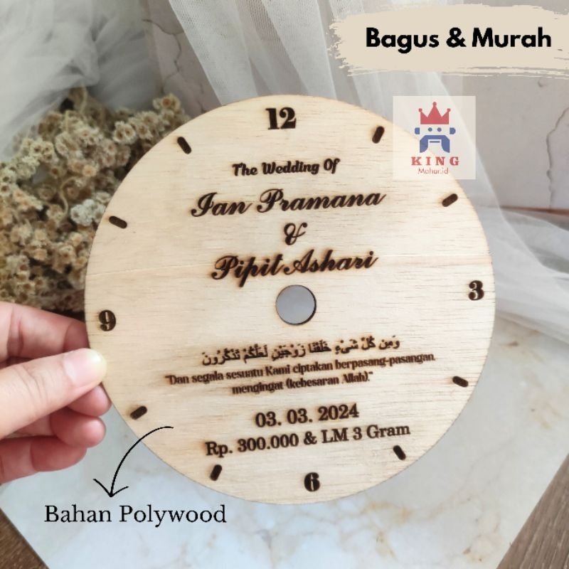 Jam Mahar | Jam Kayu | Dekorasi Mahar | Mahar Jam