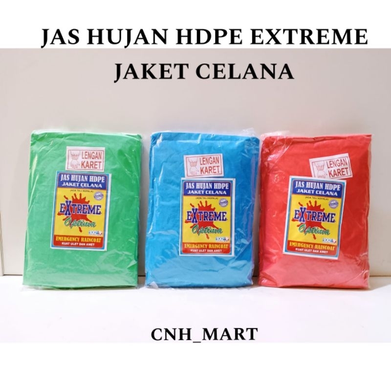 Jas Hujan HDPE Celana + Baju ( Merk Extreme ) -Durian