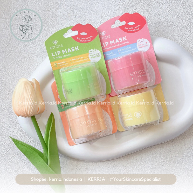 (KERRIA ID) EMINA Lip Mask 9gr (krim malam untuk bibir)