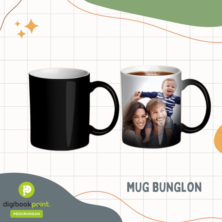 Custom Mug Magic / Mug bungklon Souvenir / Mug custom unik bergambar / Mug Magic Souvenir