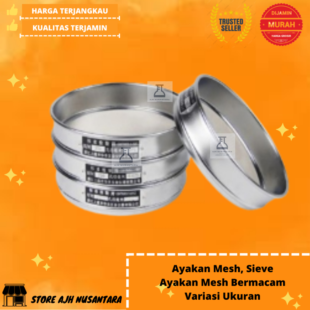 Ayakan Mesh, Sieve Ayakan Mesh Bermacam Variasi Ukuran