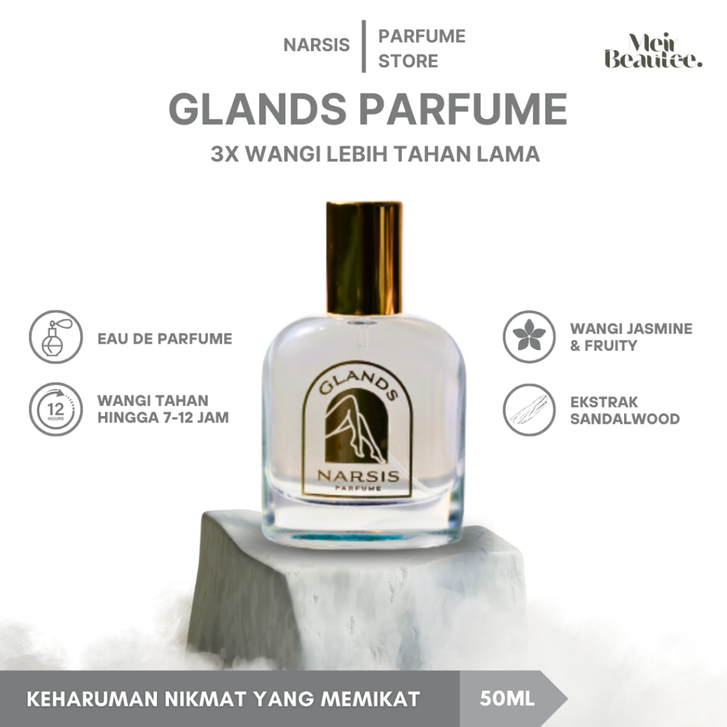 Narsis Glands Eau de Parfume Scandal Wanita Manis Spicy Fruity Parfum Tahan Lama