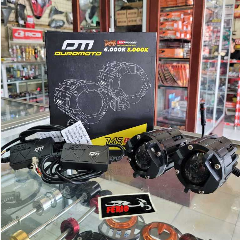 Lampu DUROMOTO M5 Series 60watt dan Relay Duromoto V2 Original lampu Tembak MOTOR MOBIL