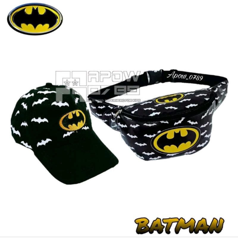 Tas Selempang anak Batman Waistbag Batman Topi