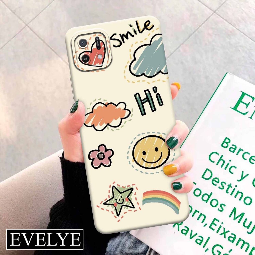 Soft case Hp OPPO A16E/A16K - EVELYE - Fashion Case Aesthetic - Silicon - Pelindung Belakang Handpon