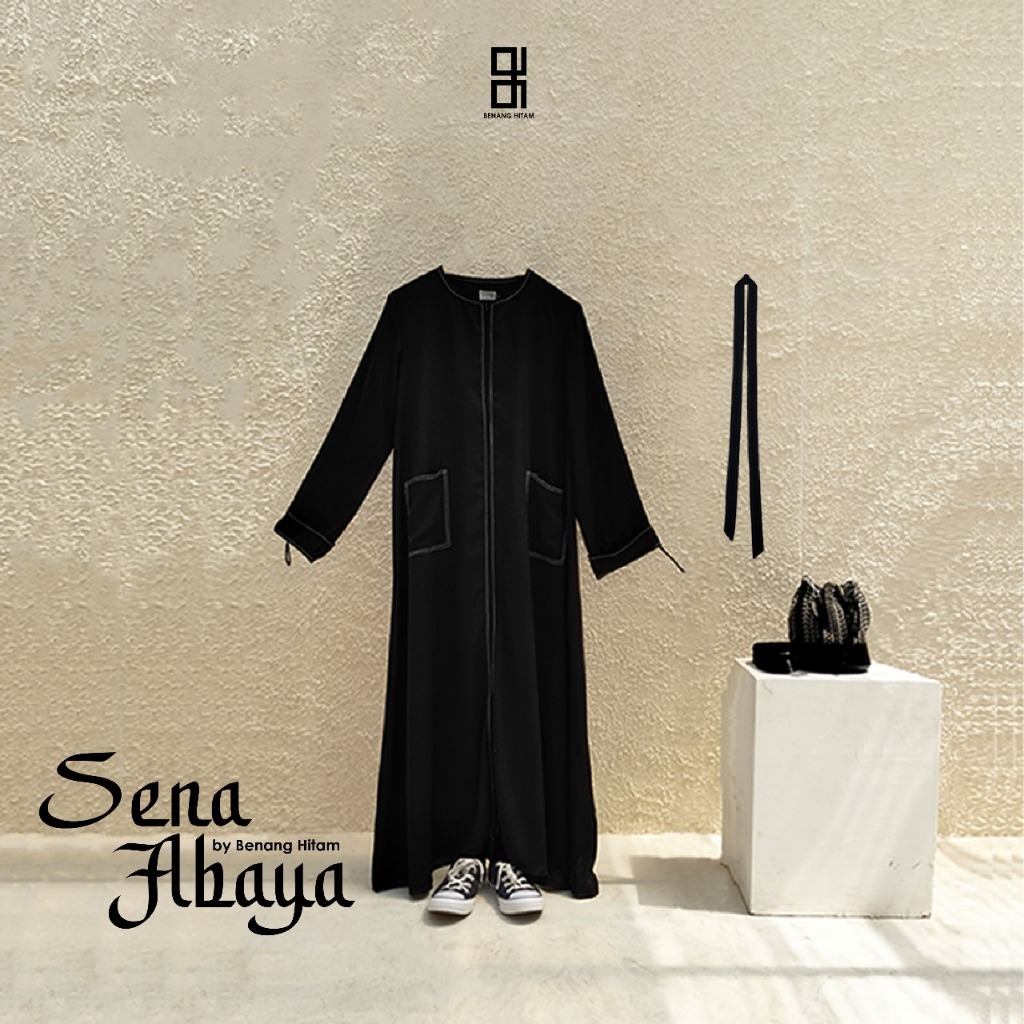 Abaya only Sena  fursan silk by Benang Hitam