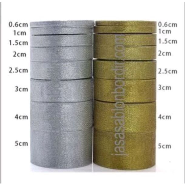 

Pita Glitter Emas Perak 4cm atau 1.5 inch