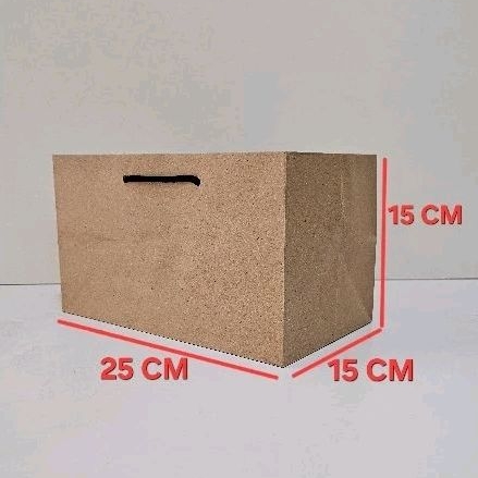 

Paperbag Brownies 25 Polos Coklat size 25 x 15 x 15 ( P x L x T) Tas Kertas, Tas Kado, Tas Souvenir, Tas Murah
