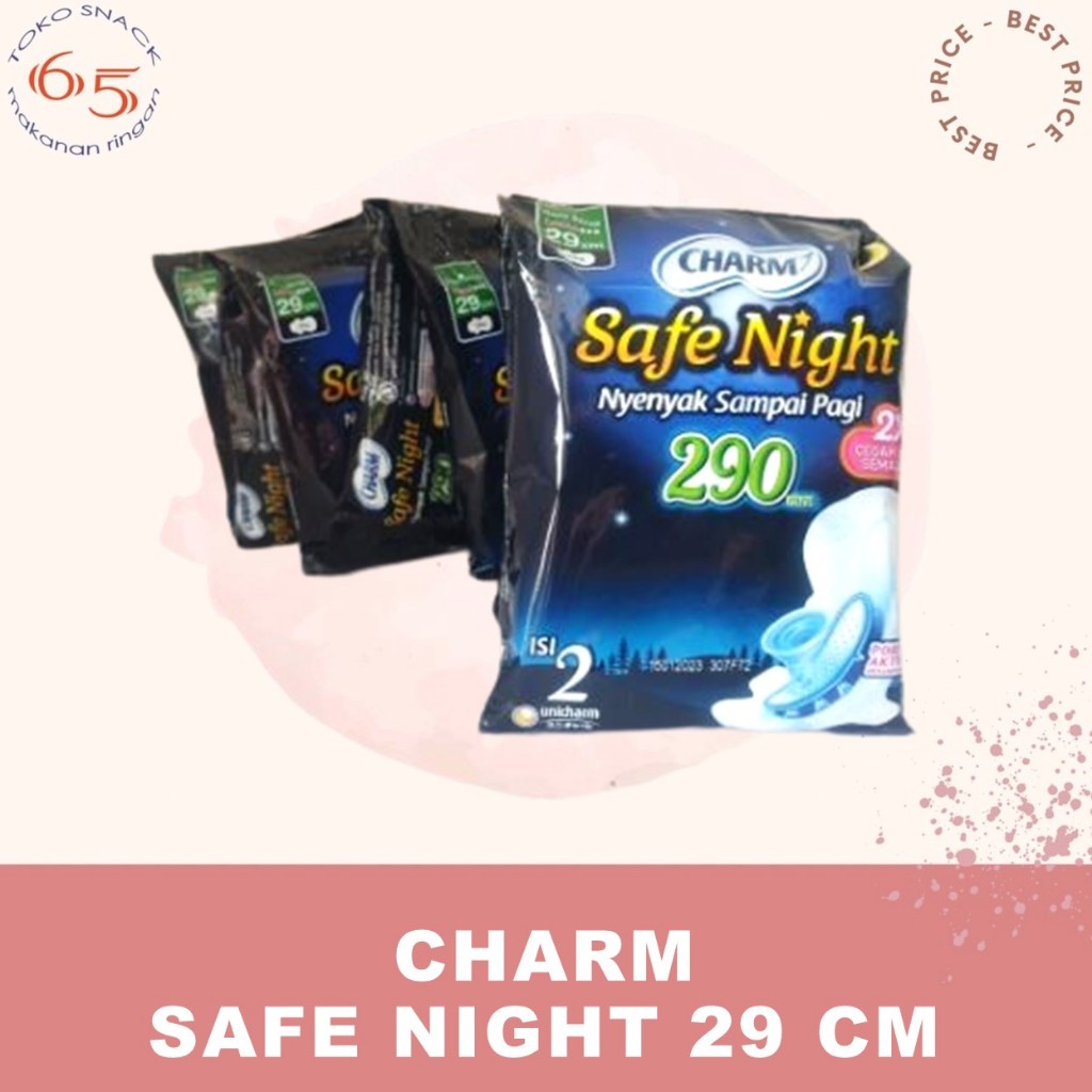 JHN01 Charm Safe Night . 29/ 35 cm Renceng. pembalut. RCG